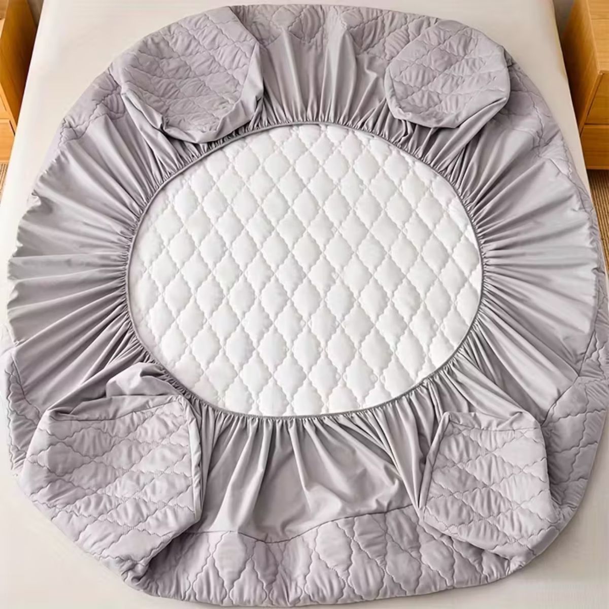 GENERICO - Cubrecolchón impermeable Gris 1.5p + 01 funda de almohada.