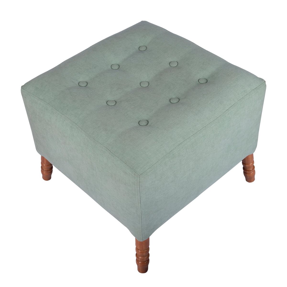 GENERICO - Pouf Alejandro Diseño Verde Agua Altea 54x54x44 cm Máxima Design.