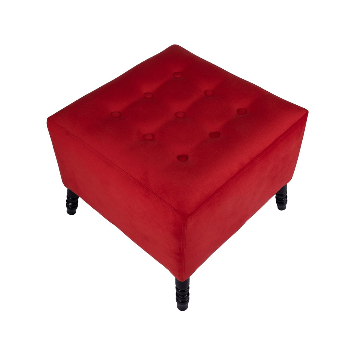 GENERICO - Pouf Alejandro Diseño Rojo 54x54x44 cm Máxima Design
