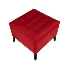 GENERICO - Pouf Alejandro Diseño Rojo 54x54x44 cm Máxima Design