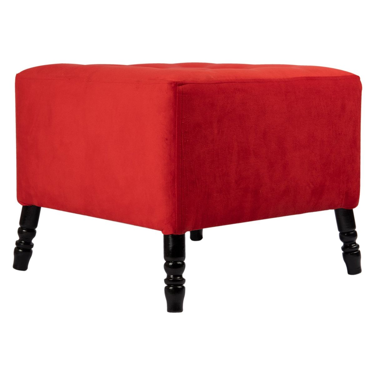 GENERICO - Pouf Alejandro Diseño Rojo 54x54x44 cm Máxima Design