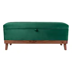GENERICO - Banqueta con Baúl Incy Verde Botella 120x40x50 cm Máxima Design