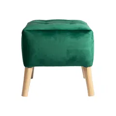 GENERICO - Pouf Alemania Verde Botella Felpa 42x42x43 cm Máxima Design