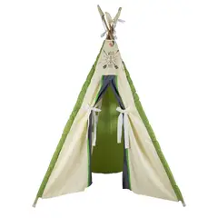 GENERICO - Carpa Tipi Indio Blanca Verde 120x170x180 cm Máxima Design