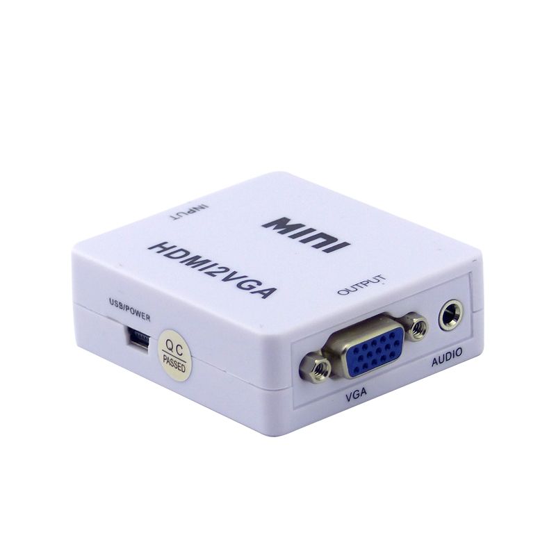 GENERICO - CONVERTIDOR DE HDMI A VGA CON AUDIO BLANCO