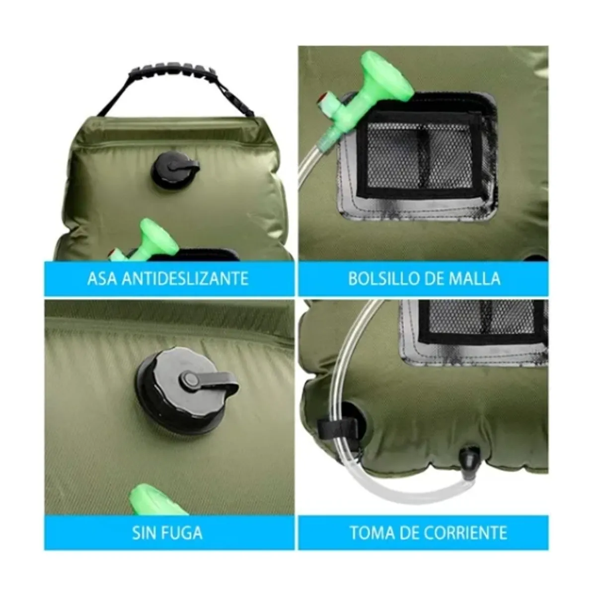 ESHOPANGIE - Bolsa Ducha Solar Portátil Camping Playa Aire Libre 20 Ltrs