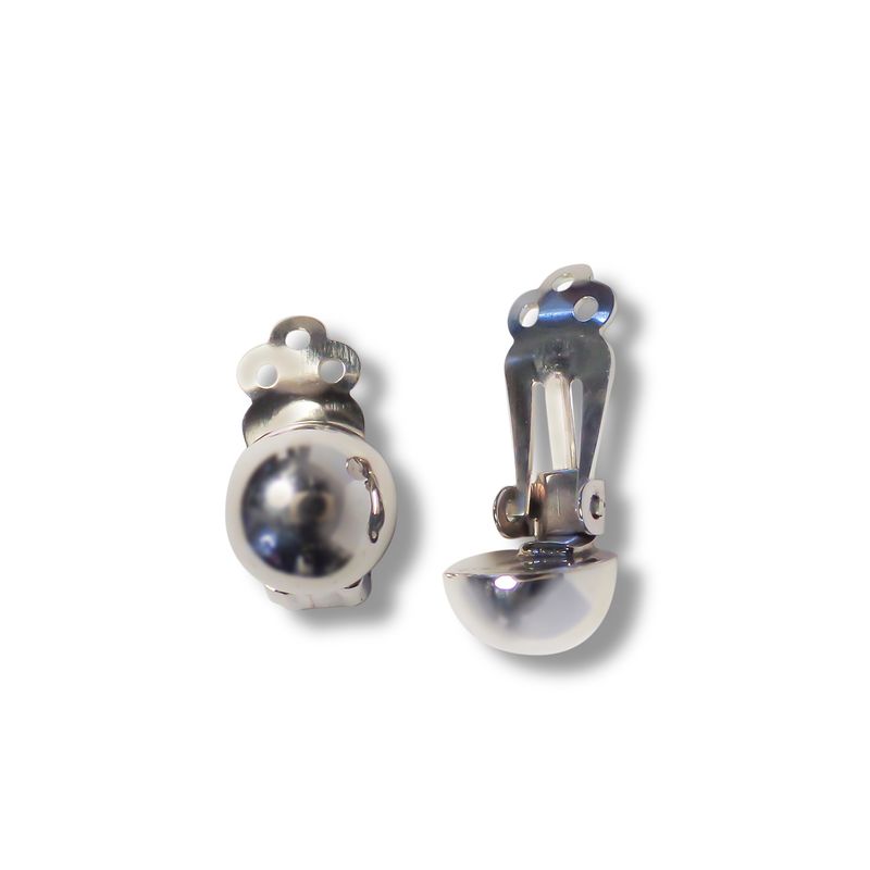 ANDREA COGGIOLA JOYAS - Aros Media Bola 12mm Clip Plata Fina 925