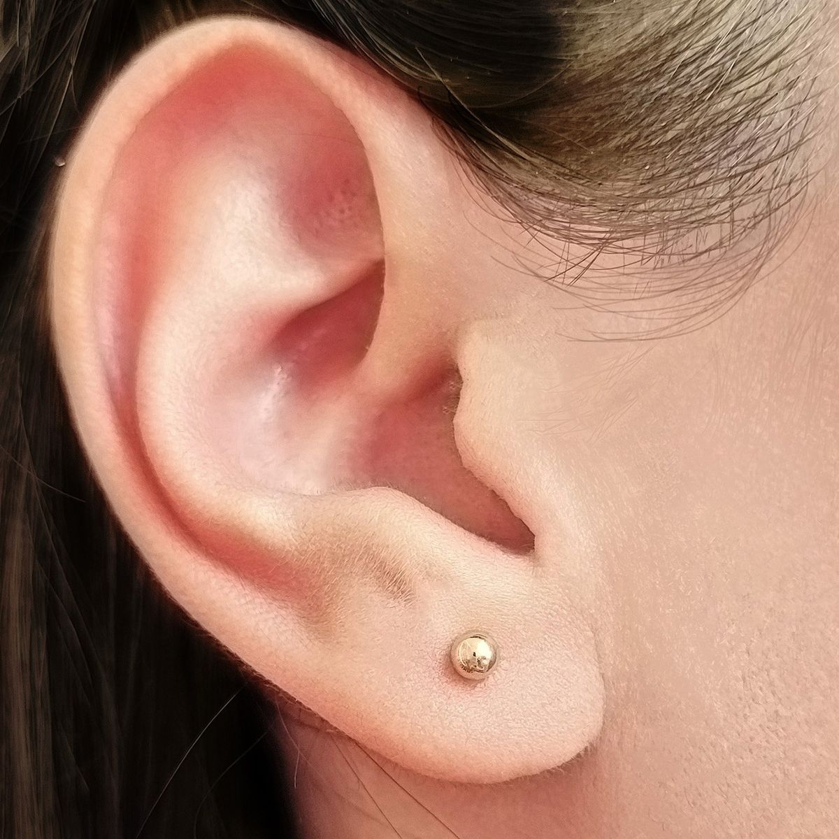 COGGIOLA - Aros Abridores Bebé Bola Laminado Oro 18K