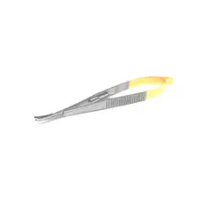 GENERICO - PORTA AGUJAS CASTROVIEJO CURVO DE 14CM CARBURO TUNGSTENO