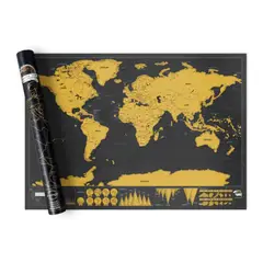 WALL DESIGN MAPA VIAJERO - MAPA RASPABLE LAMINA NEGRO