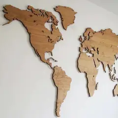 WALL DESIGN MAPA VIAJERO - MAPA MADERA XL