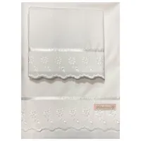 Juego de sabanas broderié cuna colecho