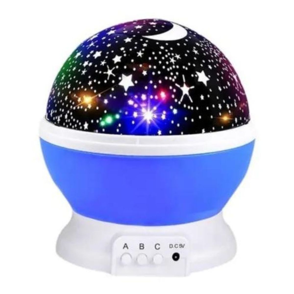 GENERICO - Lámpara Led Proyector Giratorio Espantacuco Galaxia Velador Azul