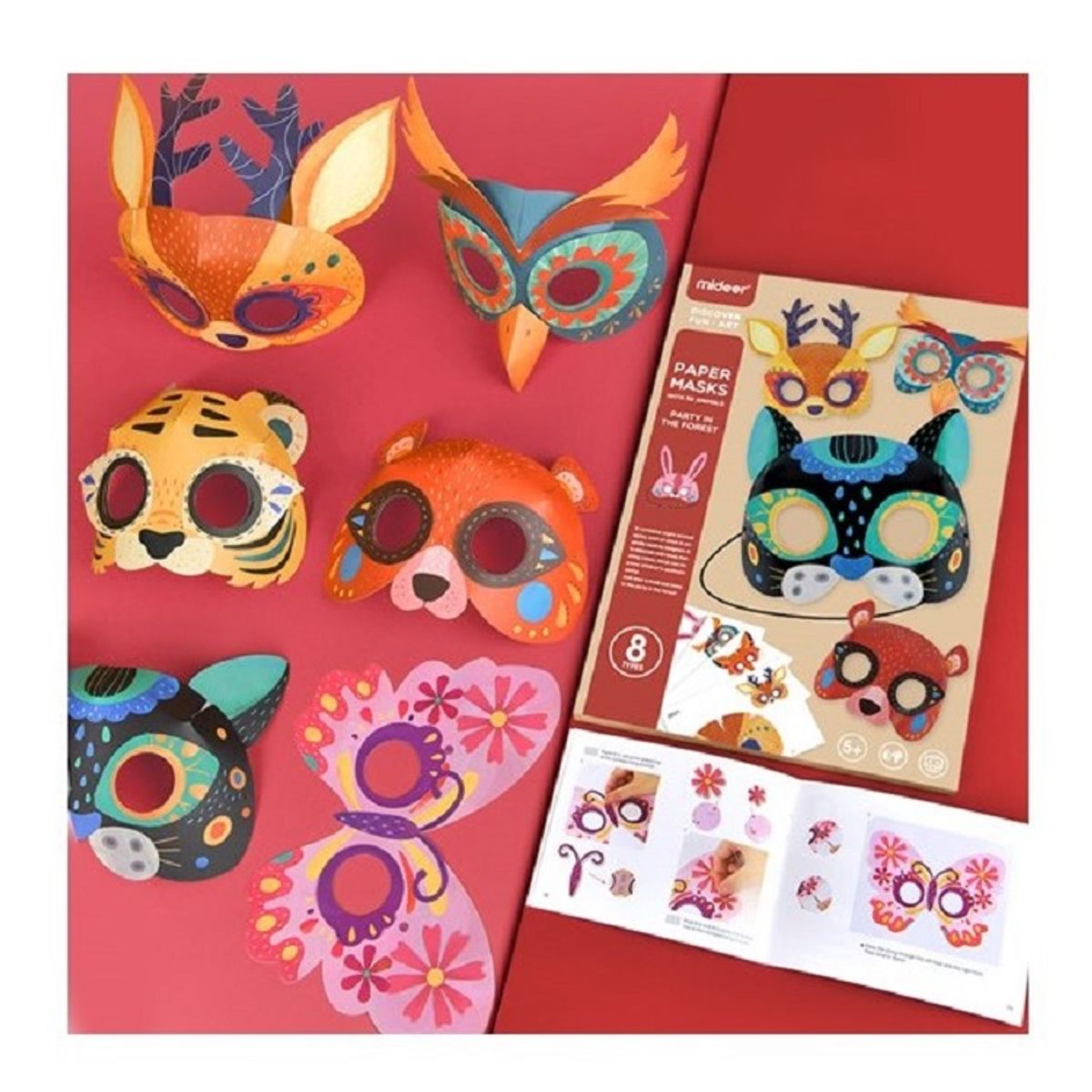 MIDEER - Máscaras De Animales - Fiesta En El Bosque