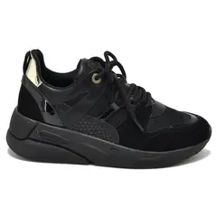 VIA MARTE - ZAPATILLA MUJER NEGRA DORADO ZAMB