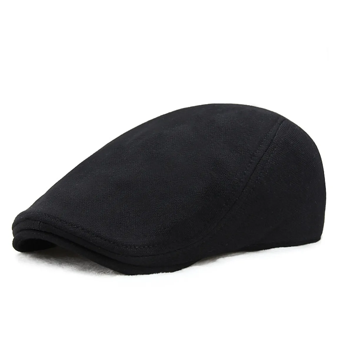 KUANGYE - Gorro Boina Negra Plano Tradicional