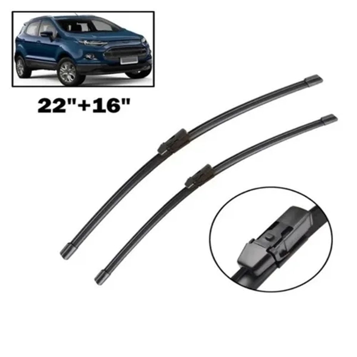 KUANGYE - Par Plumillas Delanteras Para Ford Ecosport Del 2013 Al 2015