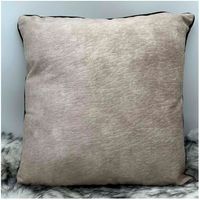 Fundas De Cojín Beige de Cuero sintetico pack de 02 unidades.