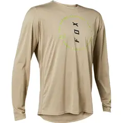 FOX - Polera Bicicleta Ranger Manga Larga Vert Gris