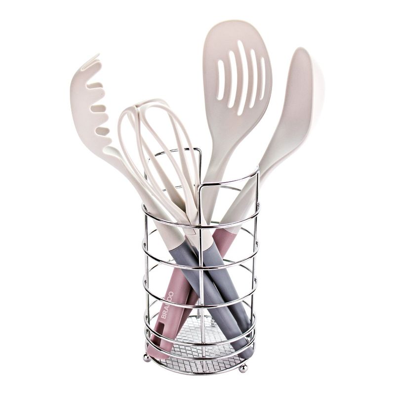 BRANDO - Set Utensilios De Cocina Gris Rosa 4pcs Brando