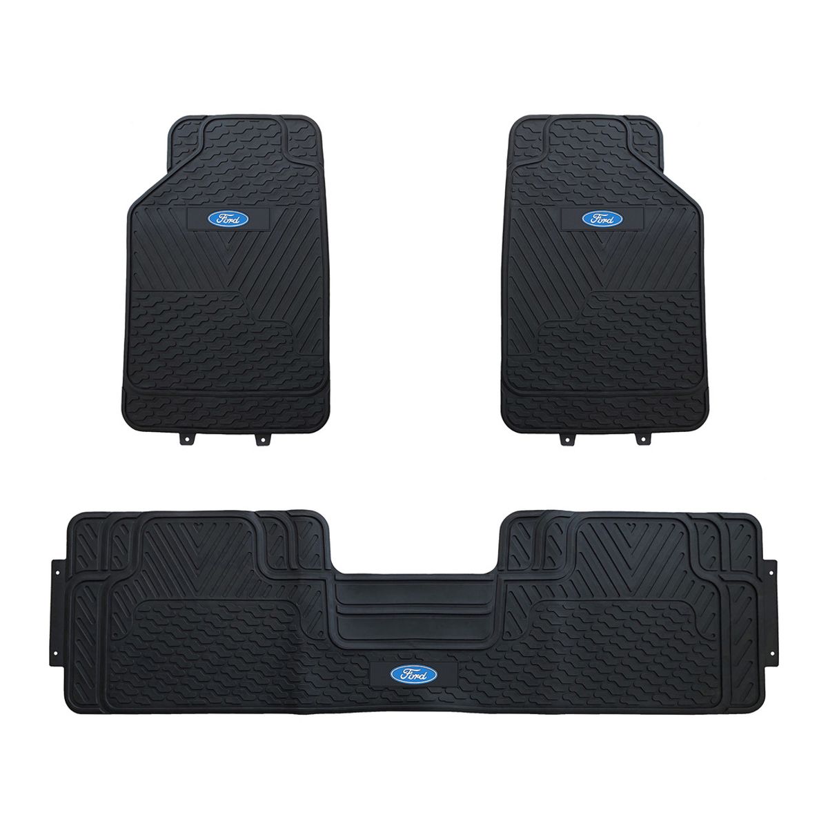 GENERICO - Pisos De Goma 3 Piezas Ford Para Vehículos
