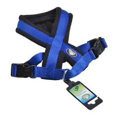 MASCAN - Arnés Cruzado Acolchado Talla XS Azul Perros