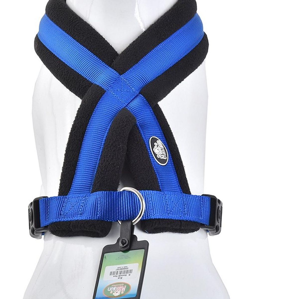 MASCAN - Arnés Cruzado Acolchado Talla XS Azul Perros Mascan