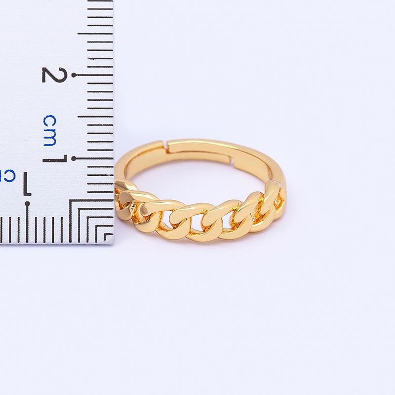 GENERICO - Anillo PUNK BRAID Baño de Oro 18K