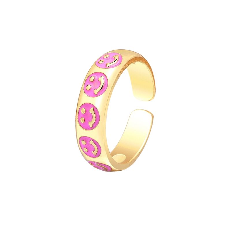 GENERICO - Anillo COLORS SMILE Baño de Oro 18K