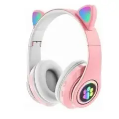 GENERICO - Audifonos Inalambricos de Gato Gamer Rosado
