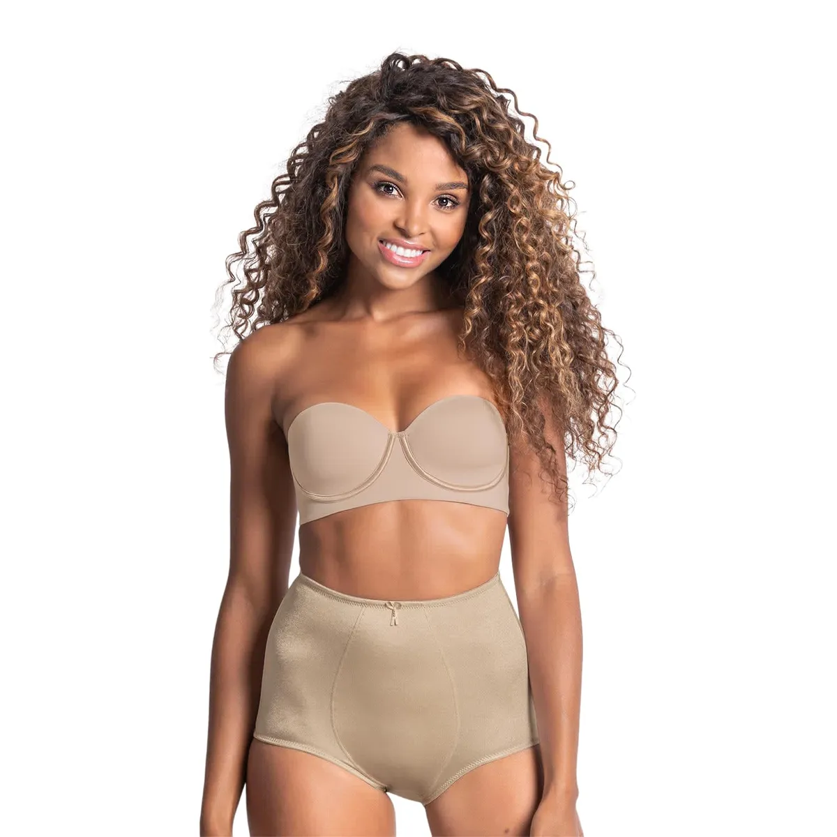 LEONISA - Calzón faja clásico de control suave 0233 Beige