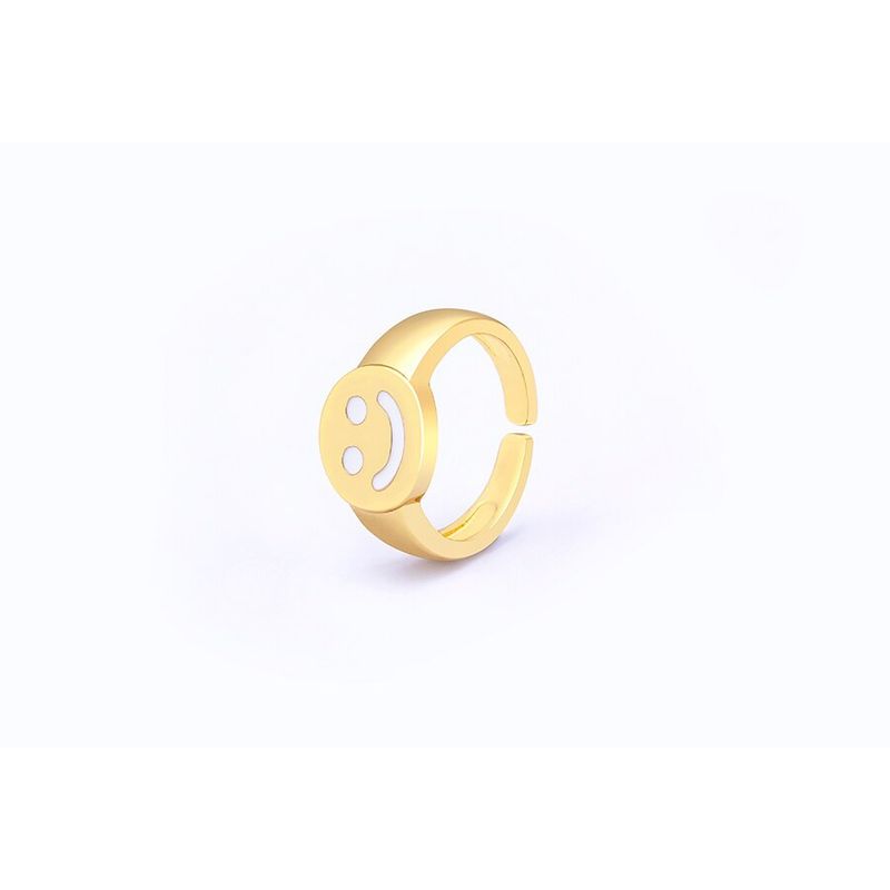 GENERICO - Anillo POKER SMILE Baño de Oro 18K