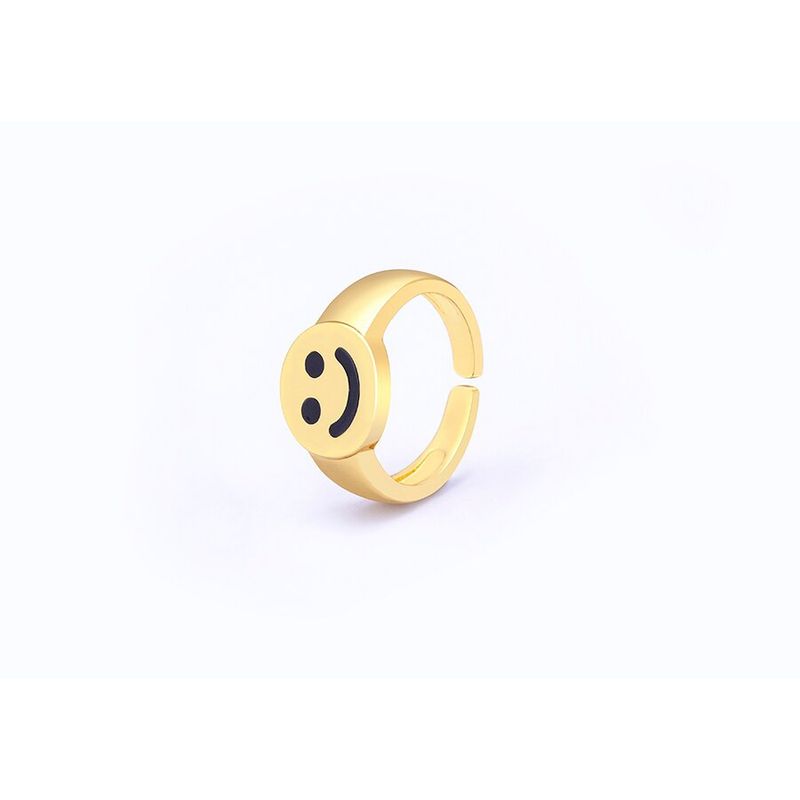 GENERICO - Anillo POKER SMILE Baño de Oro 18K