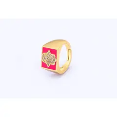 GENERICO - Anillo MANO DE FÁTIMA Baño de Oro 18K