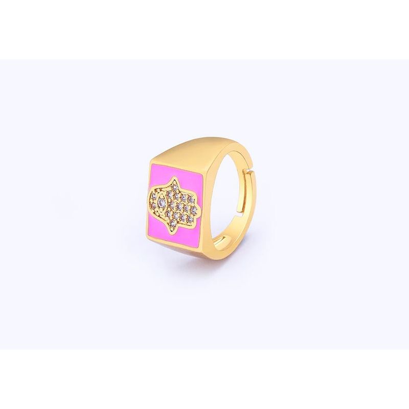 GENERICO - Anillo MANO DE FÁTIMA Baño de Oro 18K