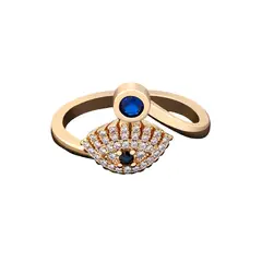 GENERICO - Anillo EYE KING Baño de Oro 18K