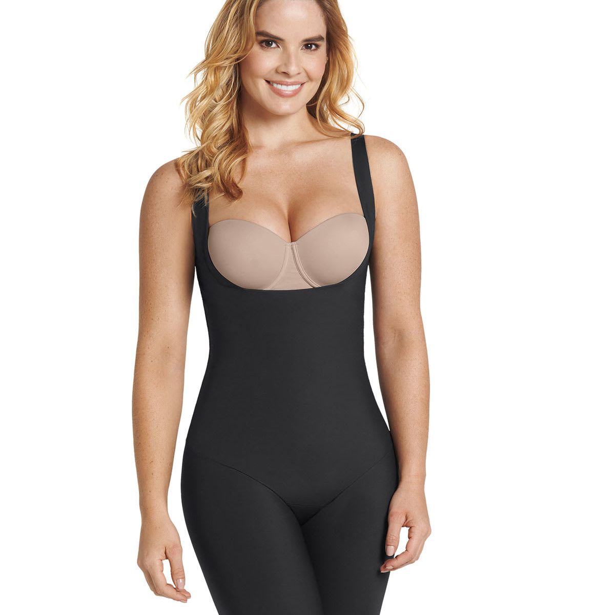 LEONISA - Body busto libre ultraliviano de control fuerte 018483 Negro
