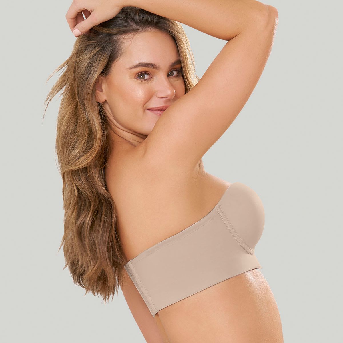 LEONISA - Strapless bustier 360° de perfección 011911 Beige