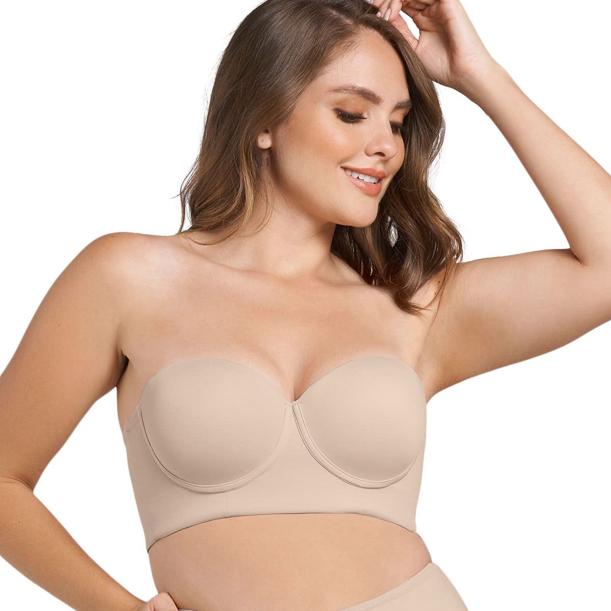 LEONISA - Strapless bustier 360° de perfección 011911 Beige