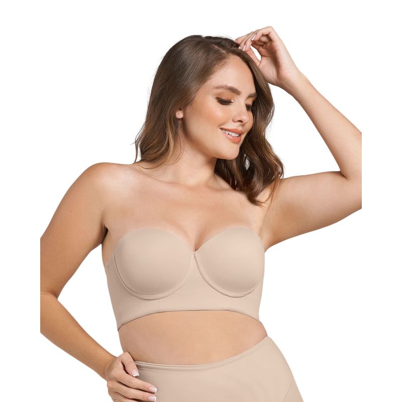 LEONISA - Strapless bustier 360° de perfección 011911 Beige
