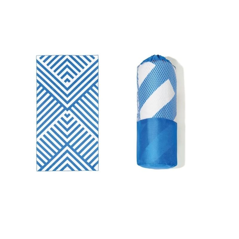 GENERICO - Toalla Rectangular Secado Rápido Microfibra Azul