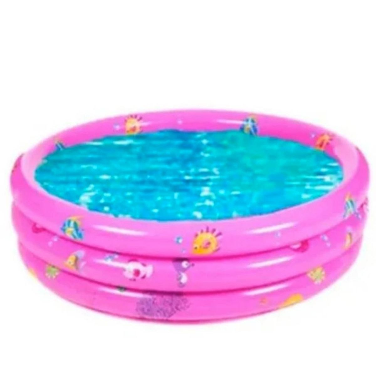 GENERICO - Piscina Inflable Plástico Bebe 3 Anillos 80 Cm Verano Rosa