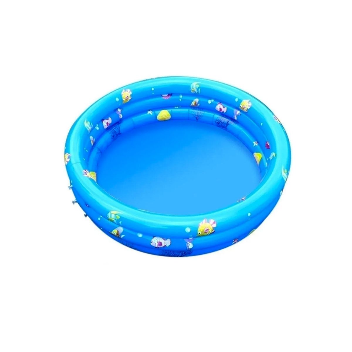 GENERICO - Piscina Inflable Plástico Bebe 3 Anillos 100 Cm Celeste