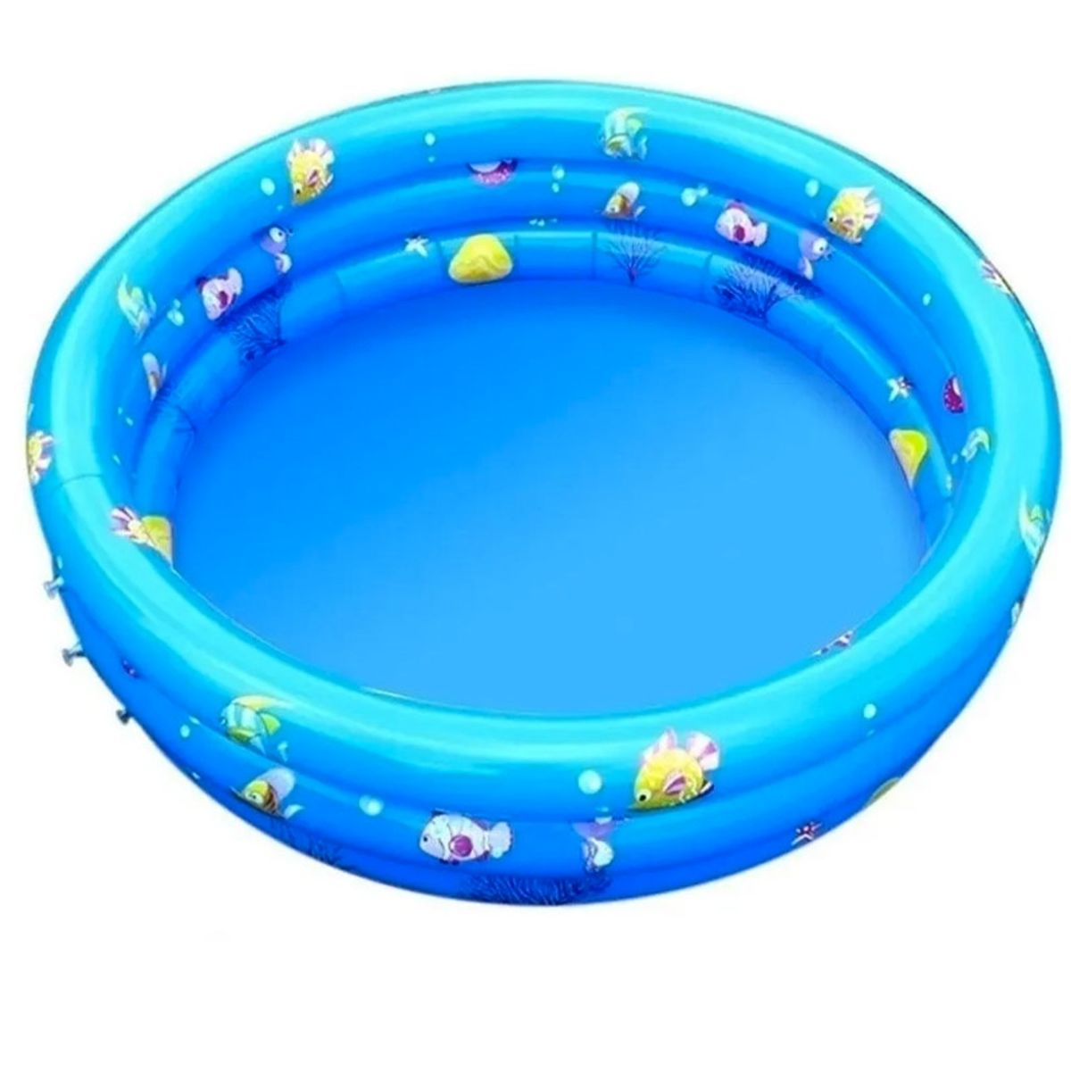 GENERICO - Piscina Inflable Plástico Bebe 3 Anillos 120 Cm Celeste