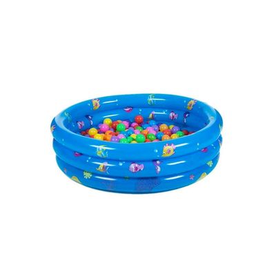 Imagen 2 del producto Piscina Inflable Plástico Bebe 3 Anillos 120 Cm Celeste