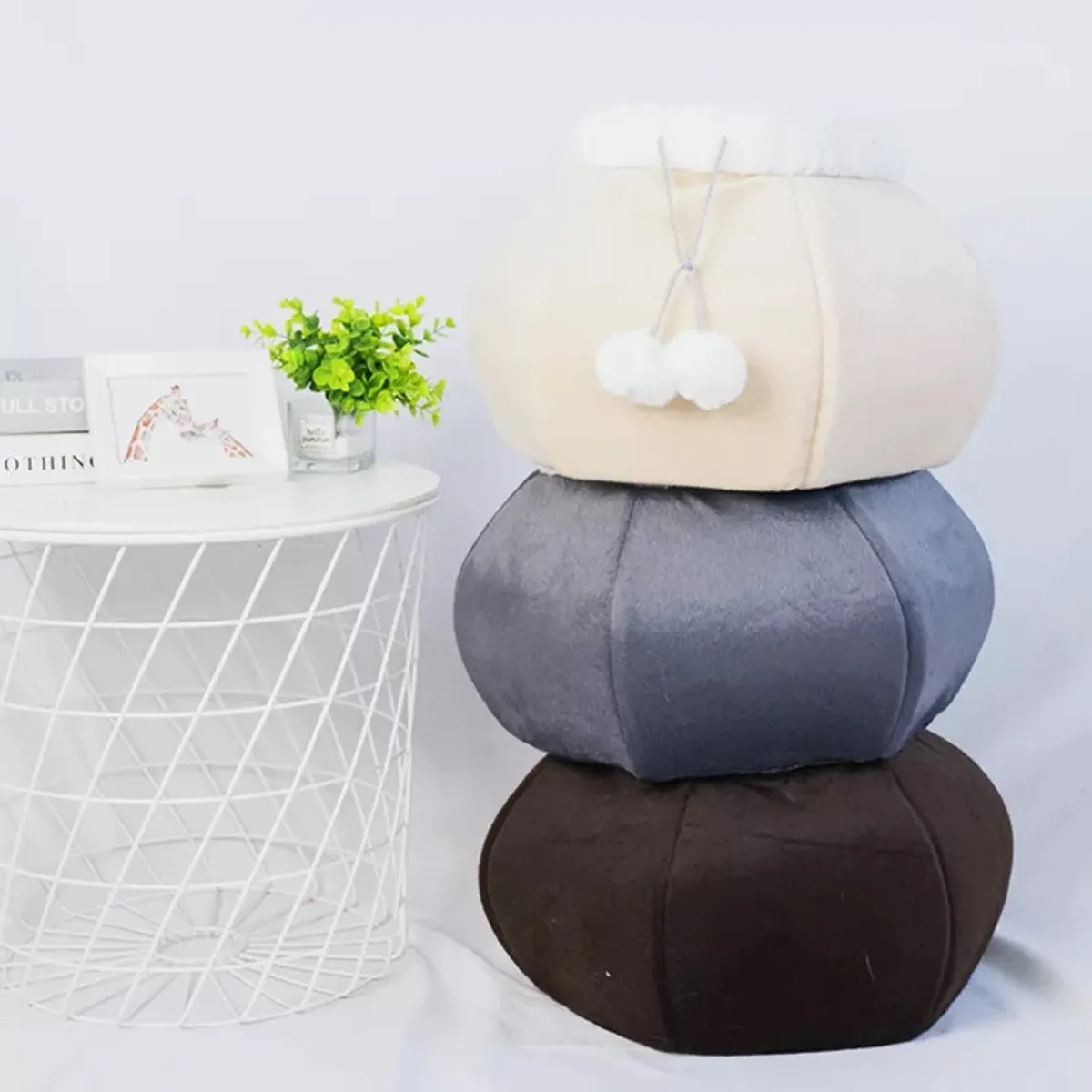 GENERICO - Cama Refugio De Gato Tipo Canasto Color Khaky