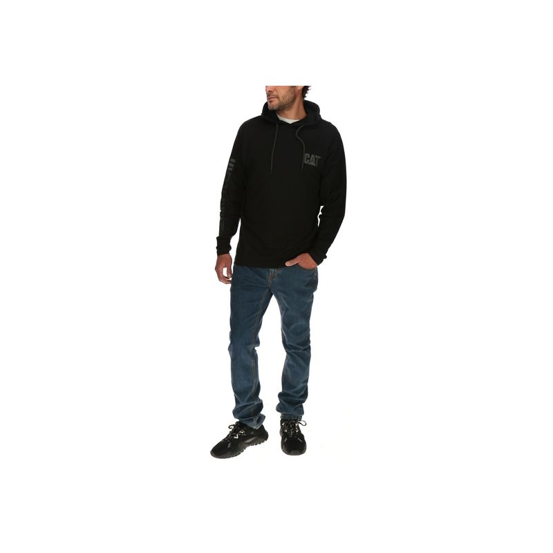 CAT - Poleron Hombre Upf Hooded Banner Negro CAT