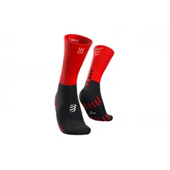 COMPRESSPORT - Calcetín Mid Compression red/black
