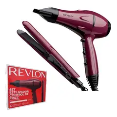 REVLON - Combo Secador Y Plancha De Pelo Control Frizz Nuevo