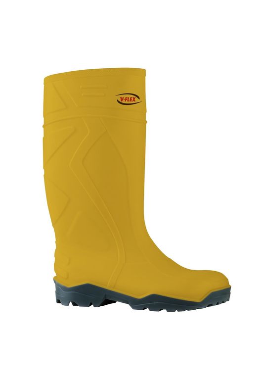 Bota pvc punta de acero amarilla 945
